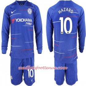 Maillot/Tenue Chelsea Hazard 10 Enfant Domicile 2018/2019 Manche Longue